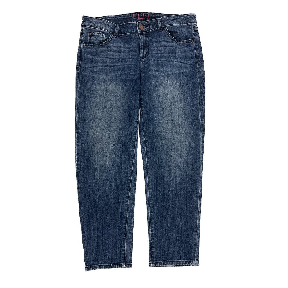 Elle Crop Women's size 4P Dark Wash Blue Denim Jeans